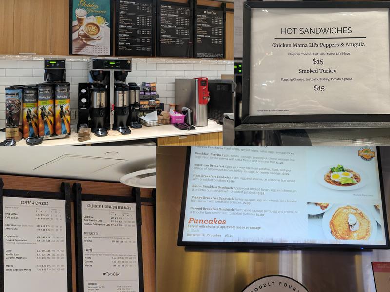Peet's Coffee Menu