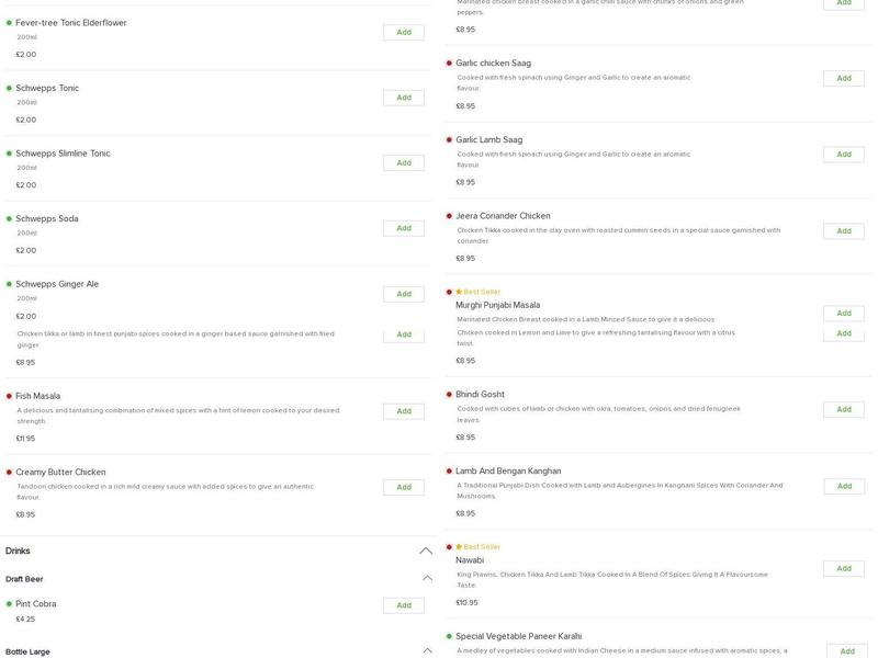 Divine Punjabi Indian Restaurant Menu