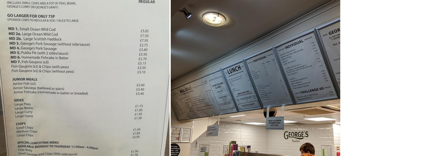 George's Tradition Leek Menu