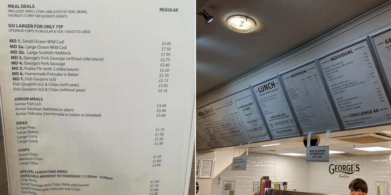 George's Tradition Leek Menu