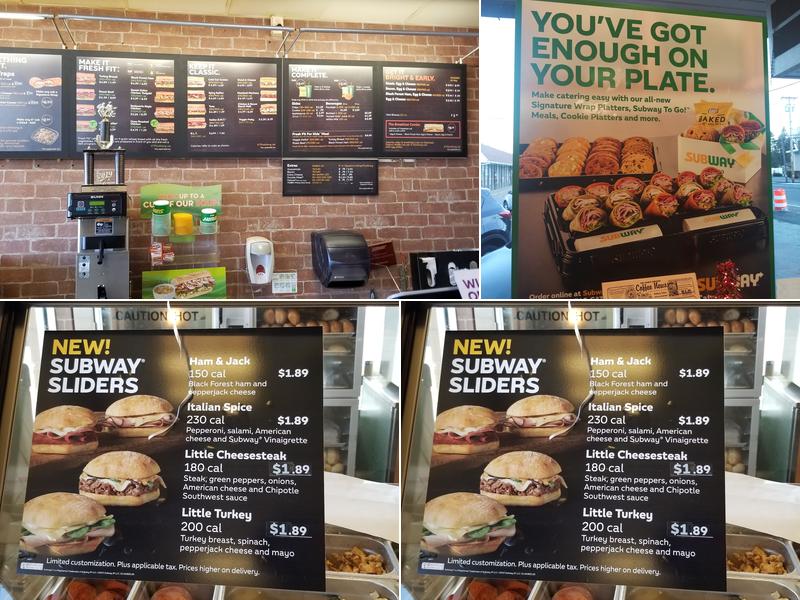 Subway Menu