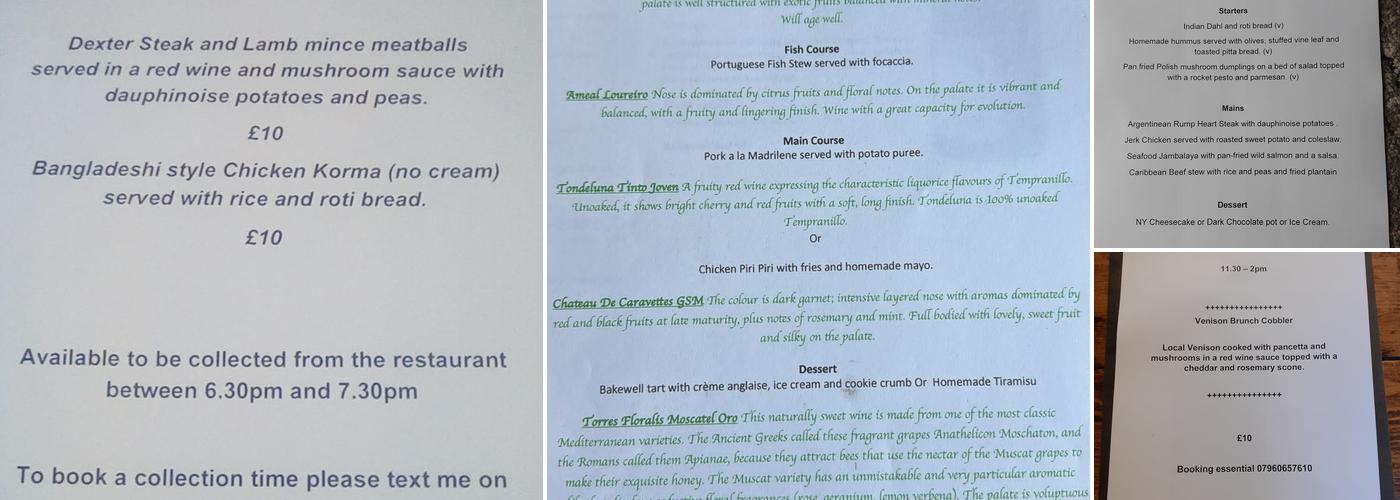 The Street Grill Menu