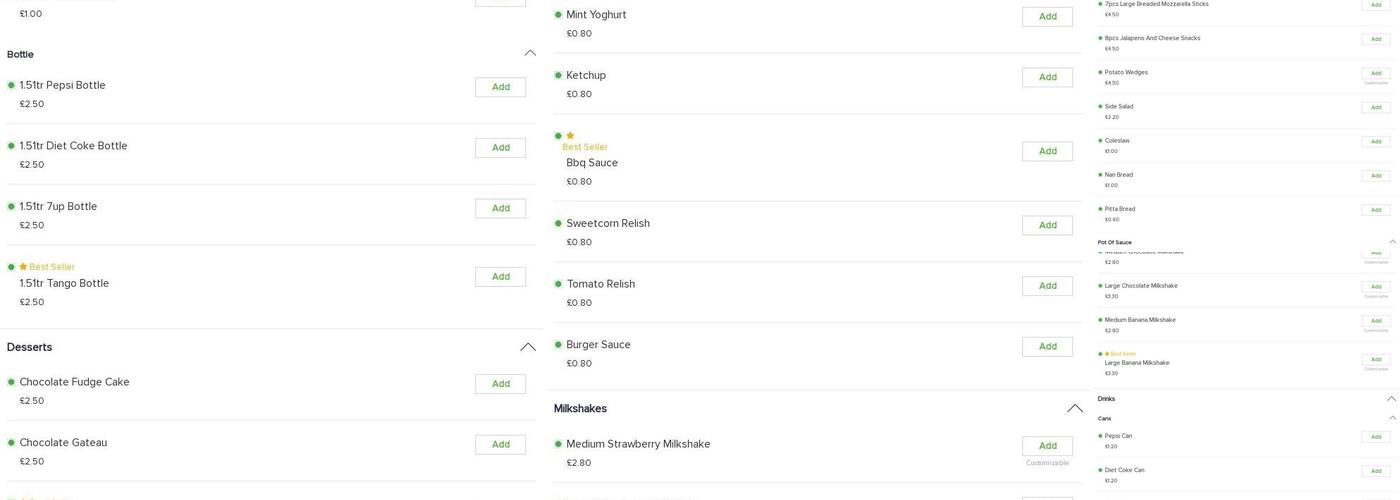 Rugeley Kebab House Menu