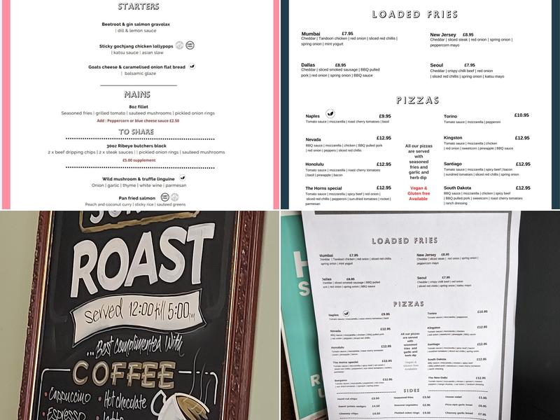 The Horns Inn, Slitting Mill Menu