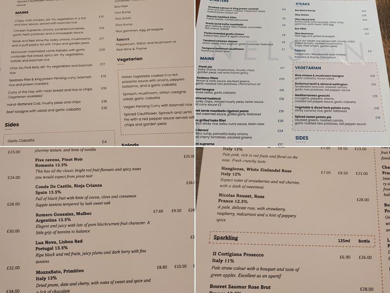 The Nelson Inn Menu