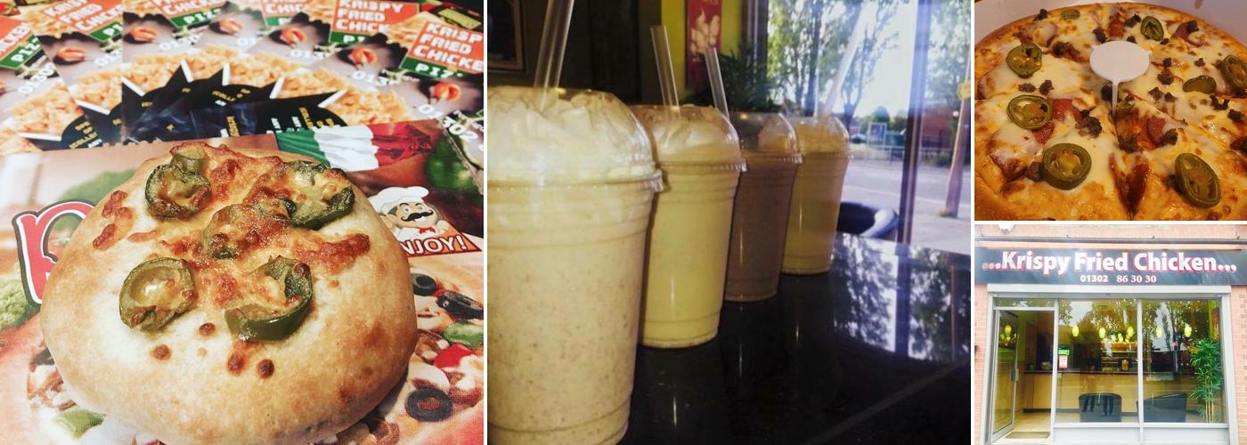 Krispy Fried Chicken and pizza