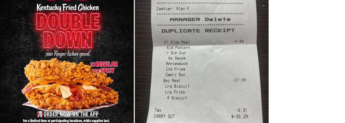 KFC Menu