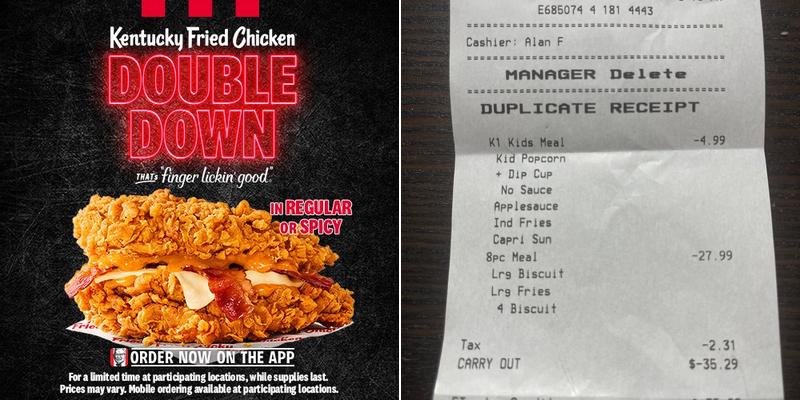 KFC Menu