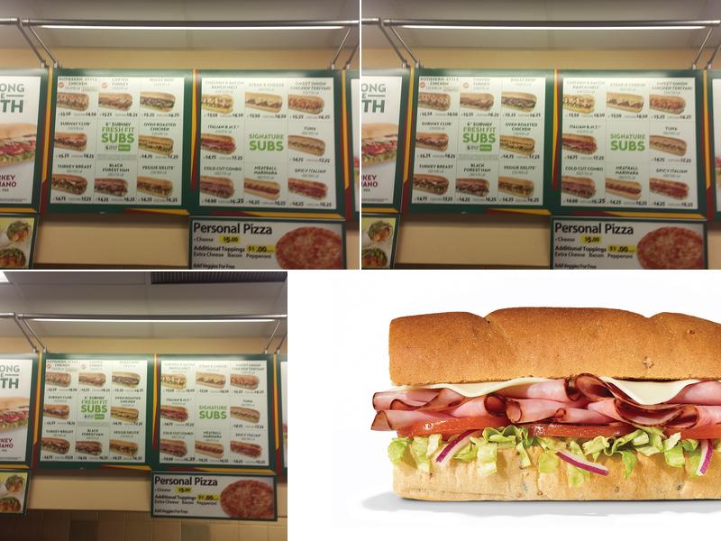 Subway Menu