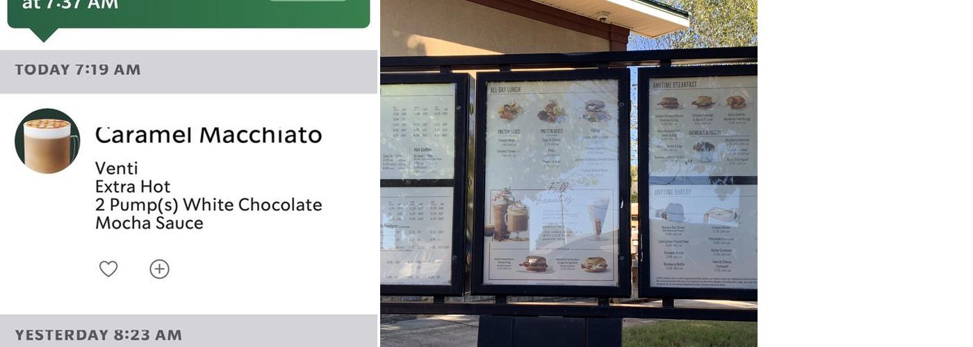 Starbucks Coffee Company Menu