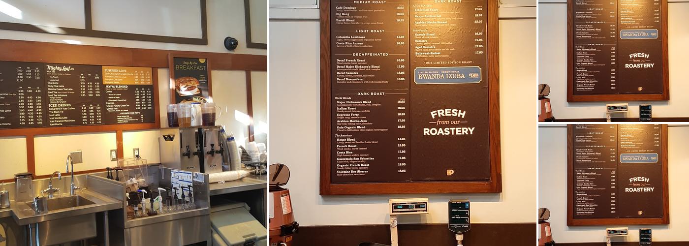 Peet's Coffee Menu
