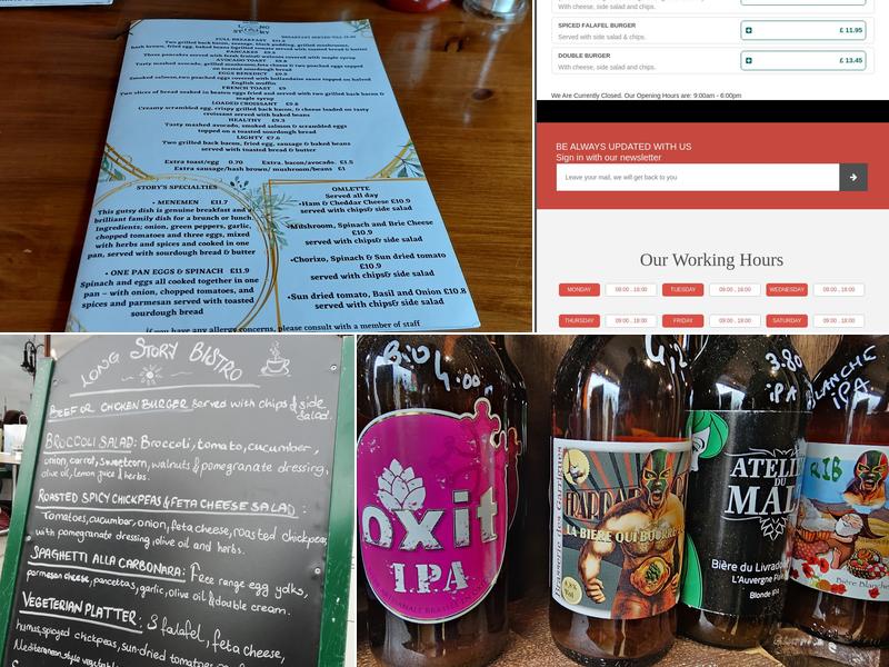 Long Story Bistro Menu