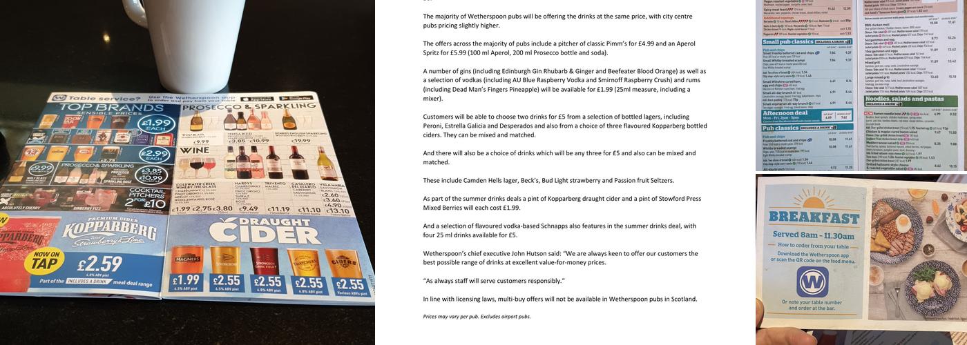 The Quarter Jack - JD Wetherspoon Menu