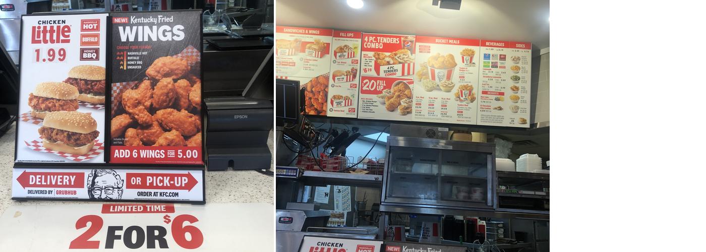 KFC Menu