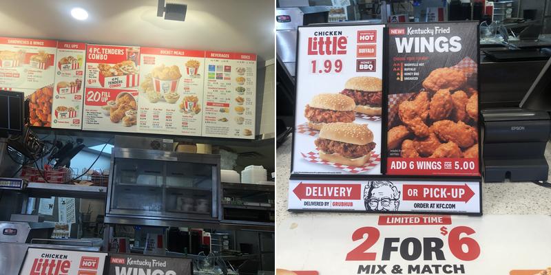 KFC Menu