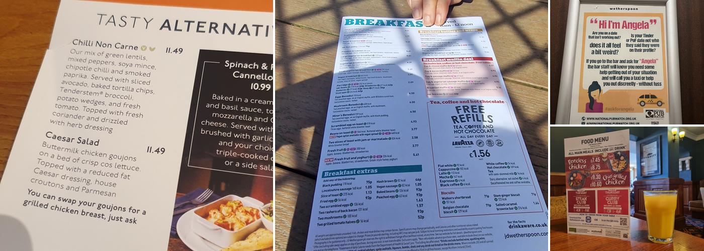 The Reed's Arms - JD Wetherspoon Menu