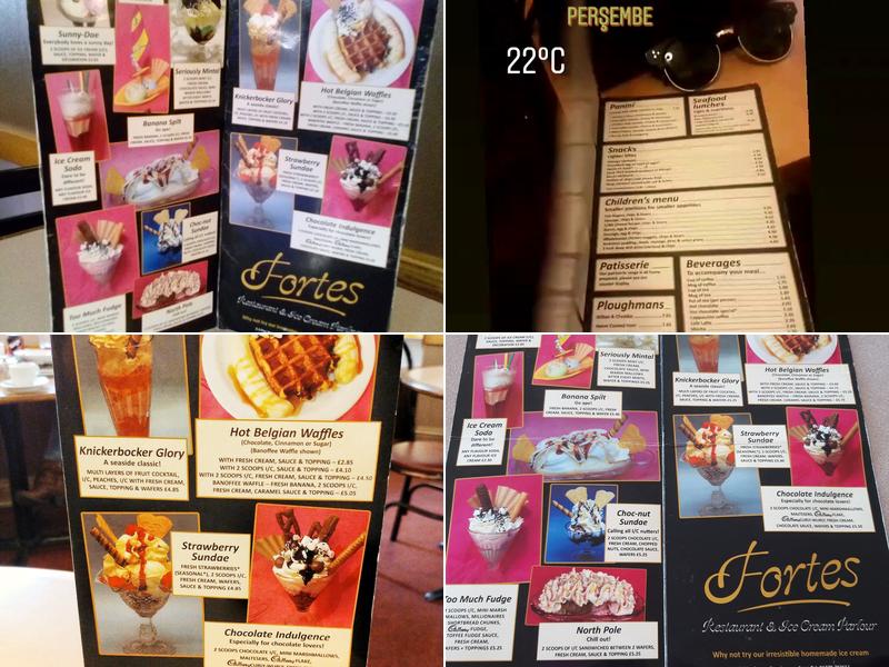 Fortes Cafe & Ice Cream Parlour Menu