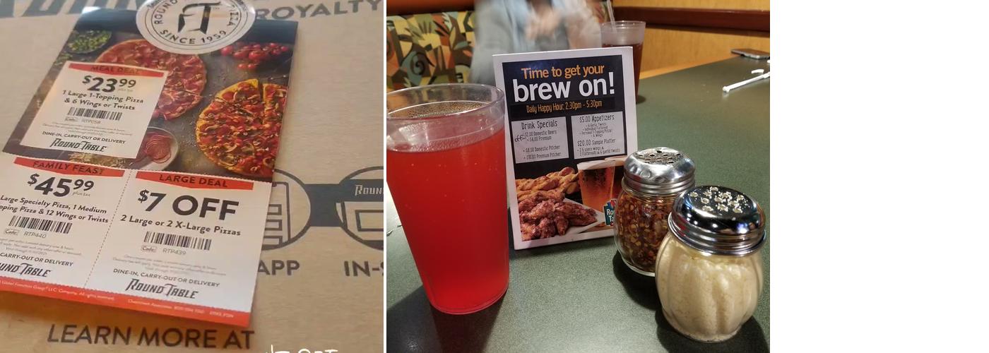 Round Table Pizza Menu