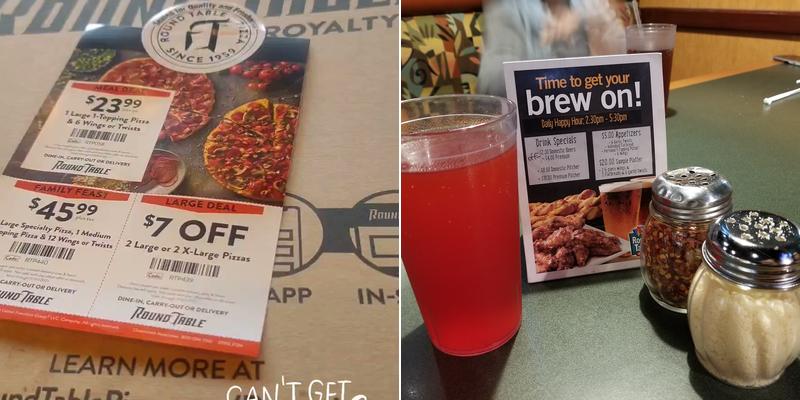 Round Table Pizza Menu