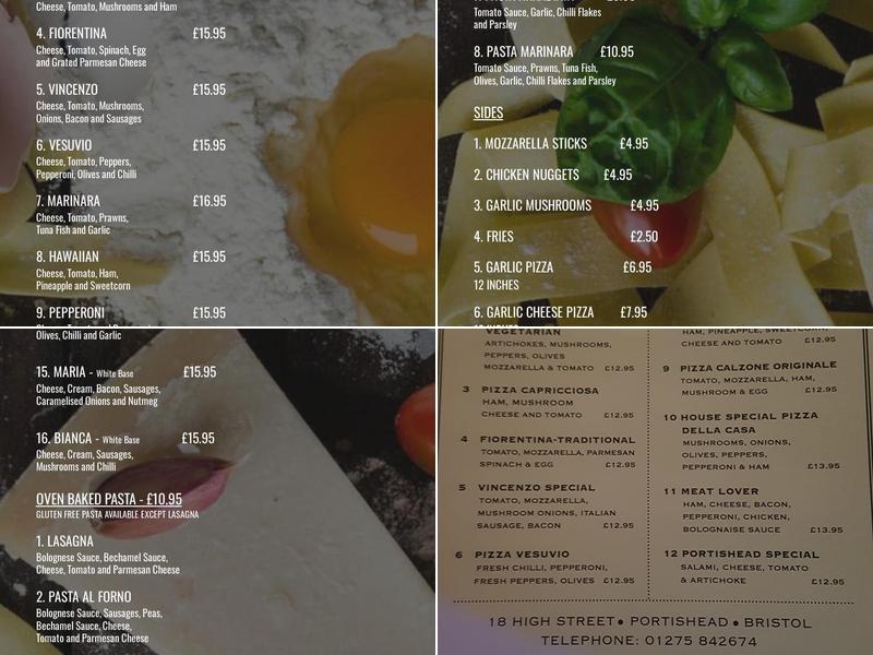 Antonio's Menu