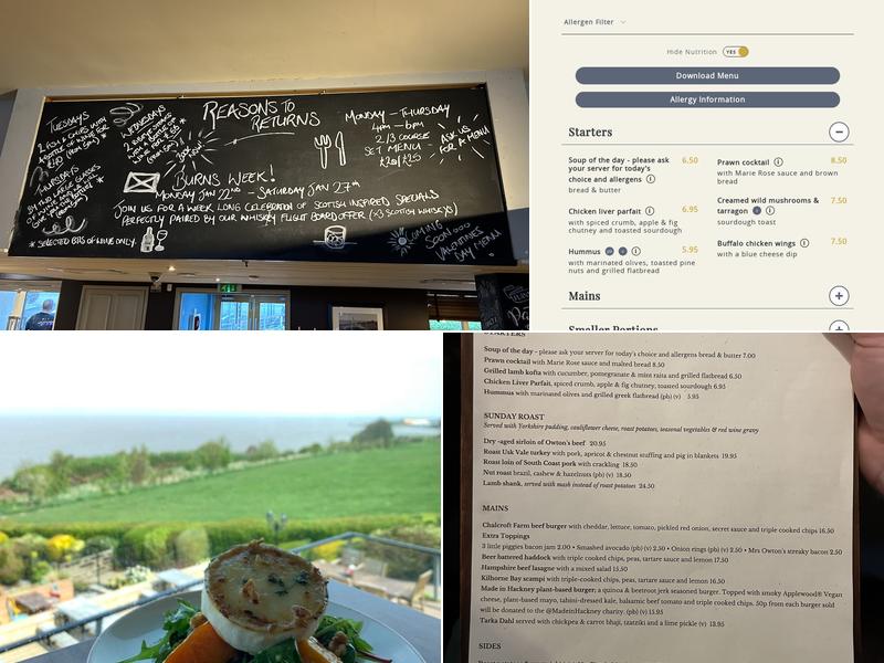 The Windmill Inn, Portishead Menu