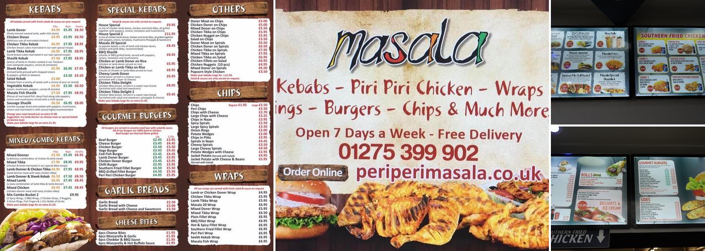 Masala 20 Menu