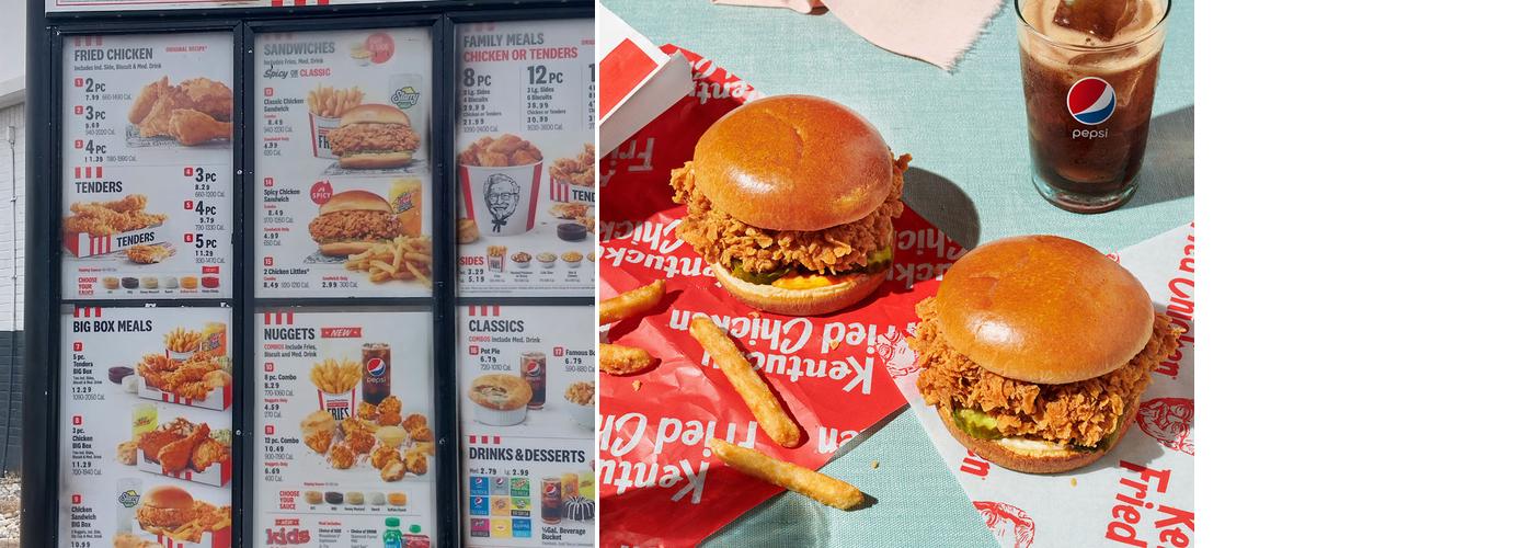KFC Menu