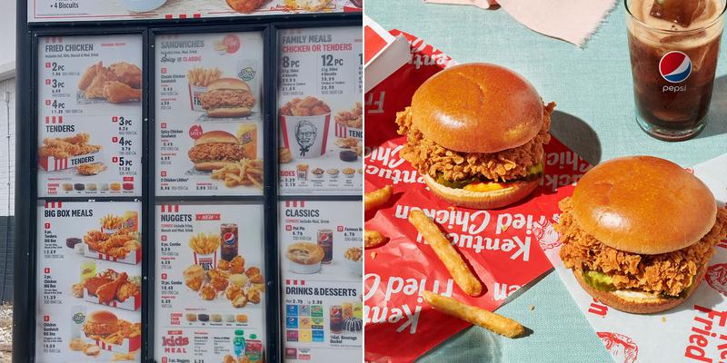 KFC Menu