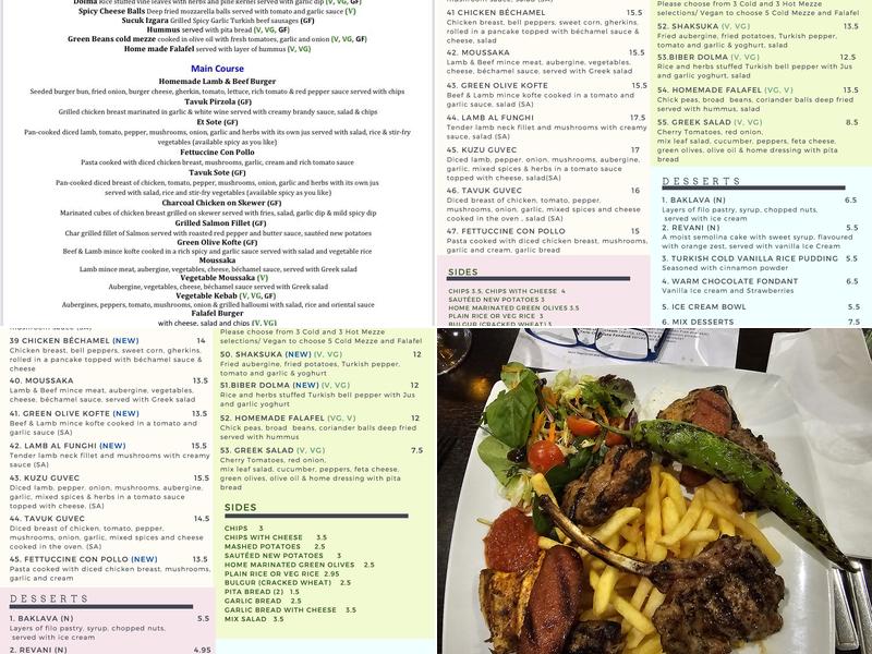 Green Olive Meze Restaurant & Bar Menu