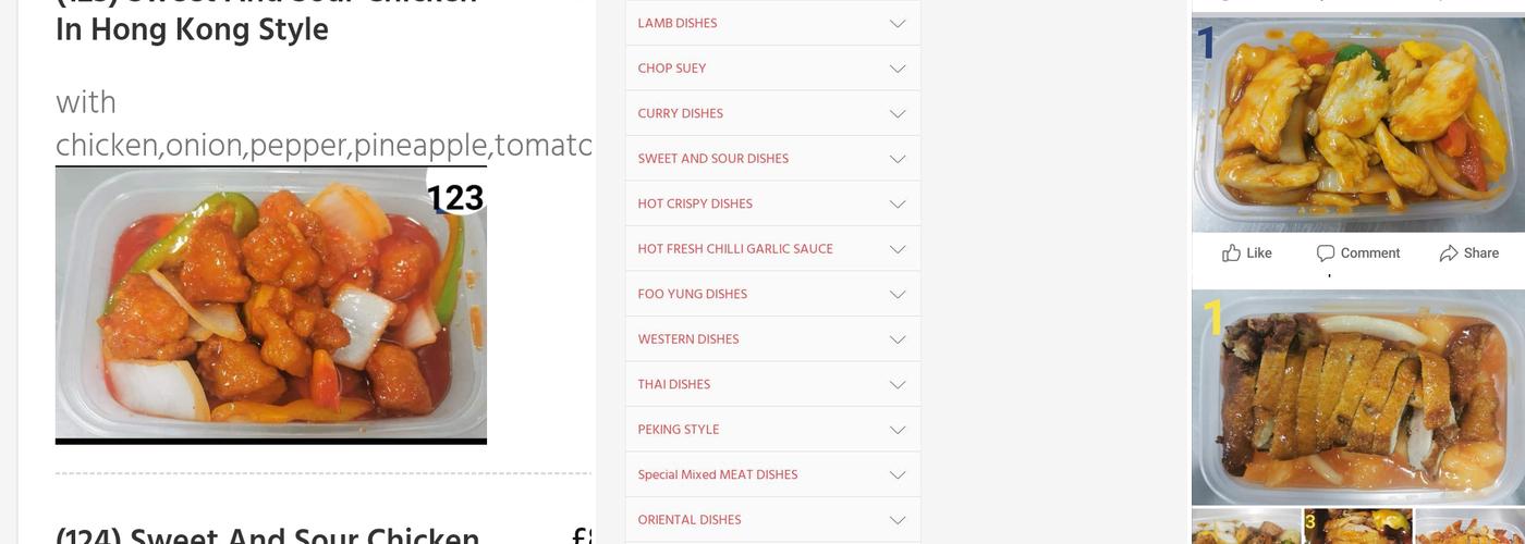 SILVER TREE CHINESE RESTAURANT &TAKEAWAY Menu