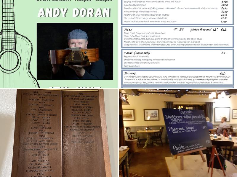 The Helyar Arms Menu