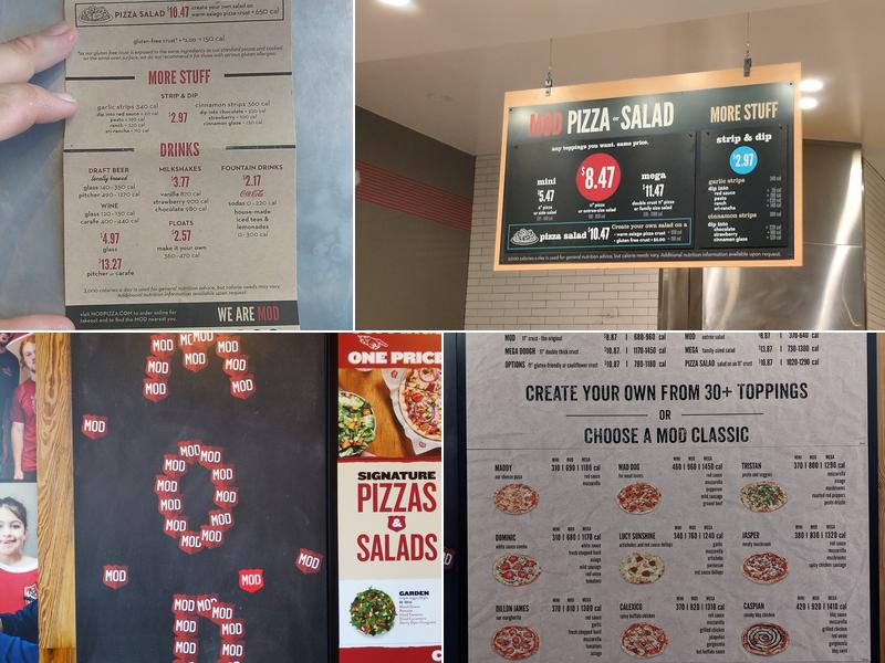 MOD Pizza Menu