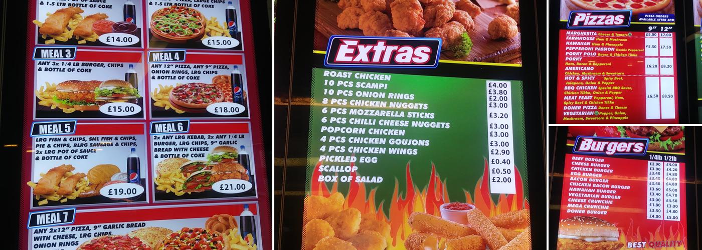 Cookie's Fish Bar Menu