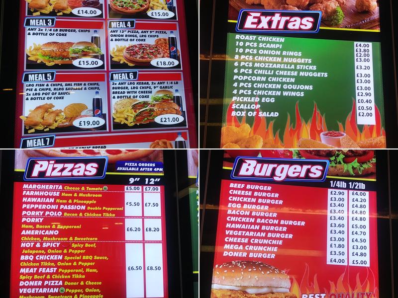 Cookie's Fish Bar Menu