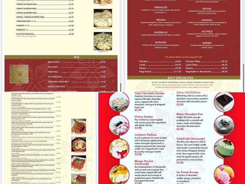 Oruna Cuisine Menu