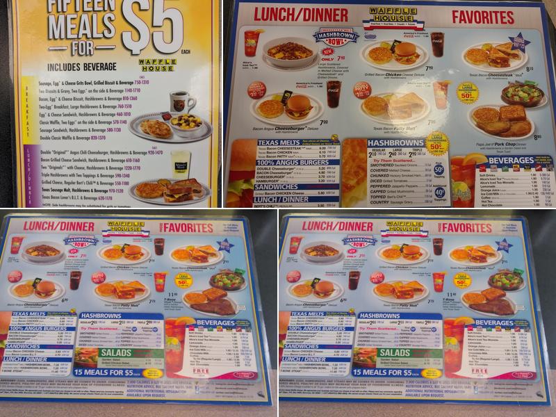 Waffle House Menu