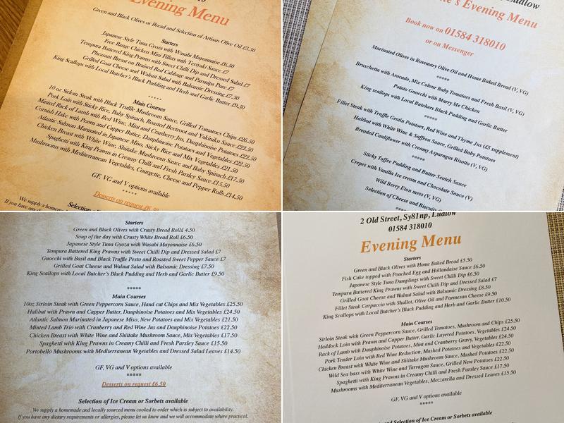 The Corner House Cafe & Restaurant Menu