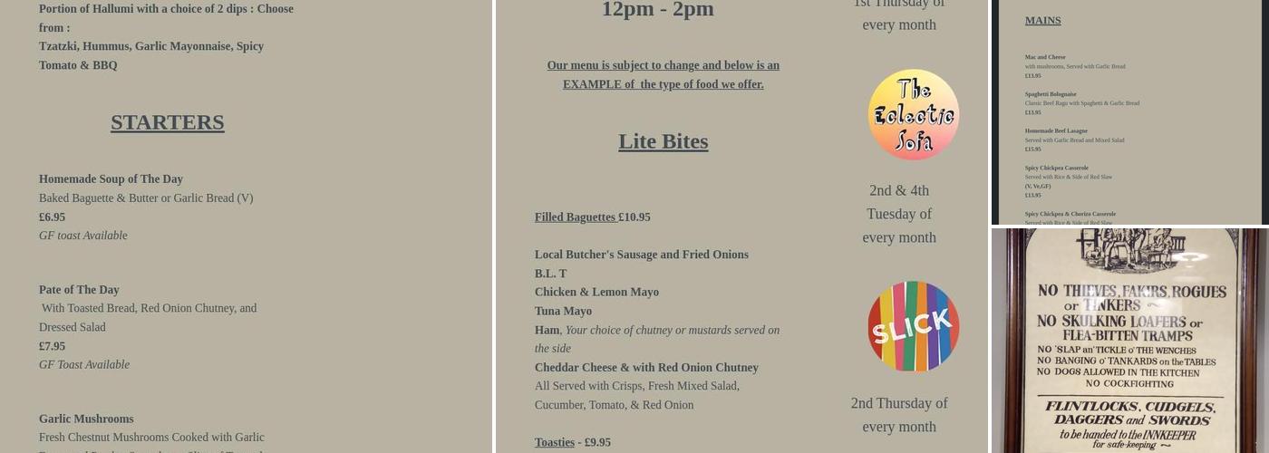Blue Boar Menu