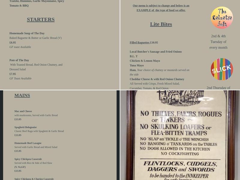 Blue Boar Menu