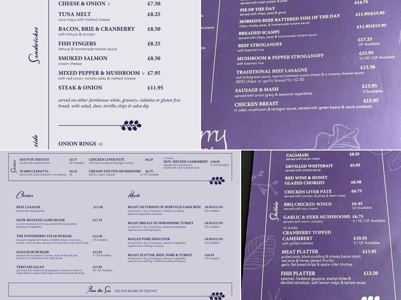 The Woodberry Inn Menu