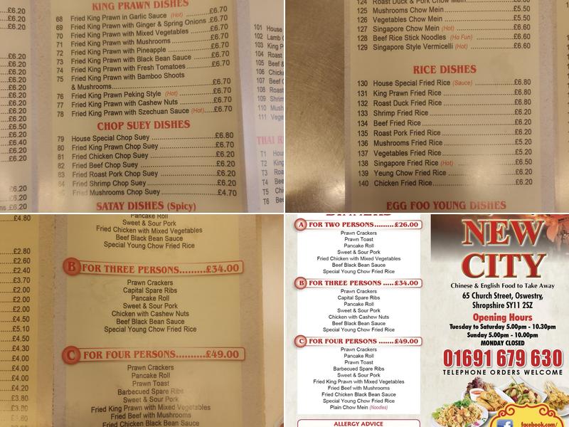 New City Menu