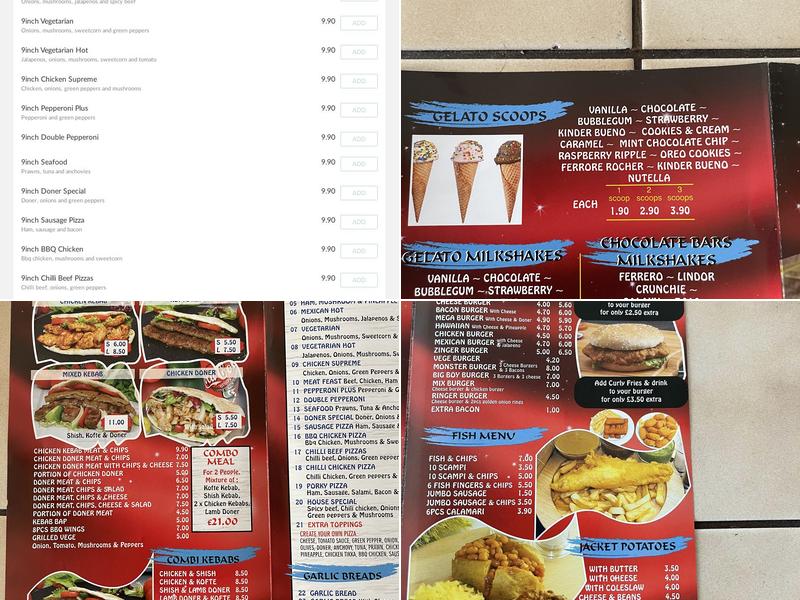 Oswestry Kebab House Menu