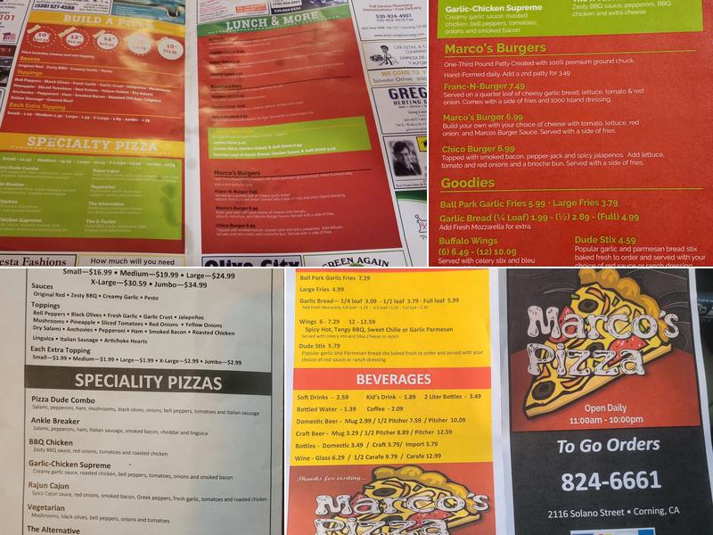 Marco's Pizza Menu