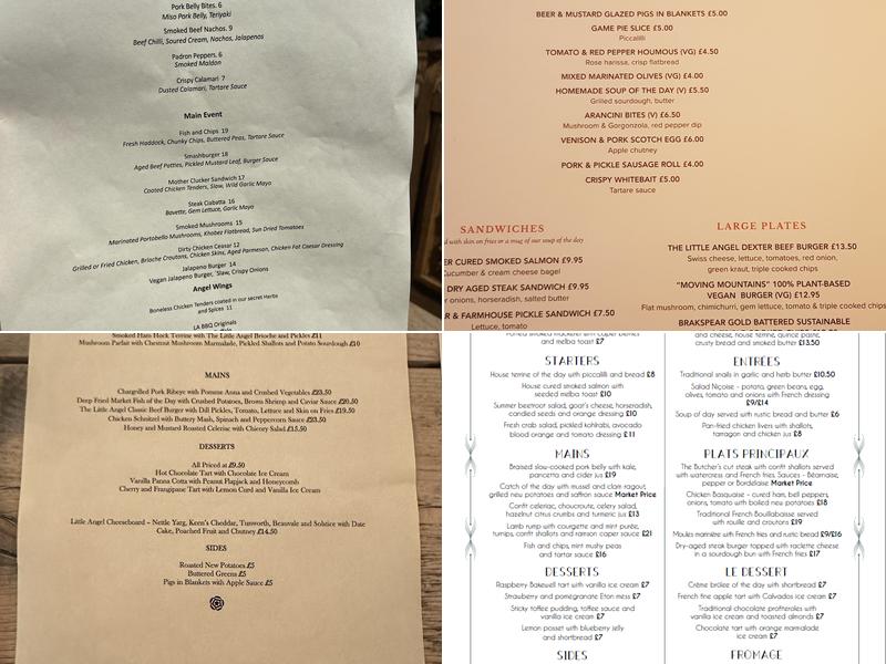 The Little Angel Menu