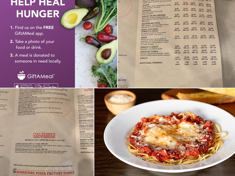 Pizza Factory Menu