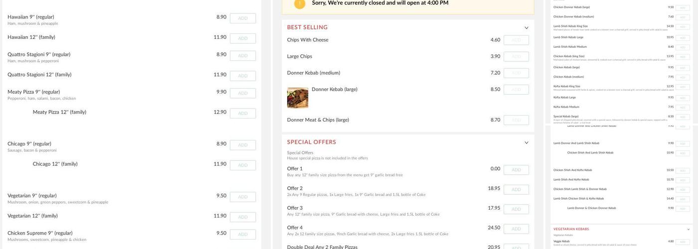 The Broken Fork Menu