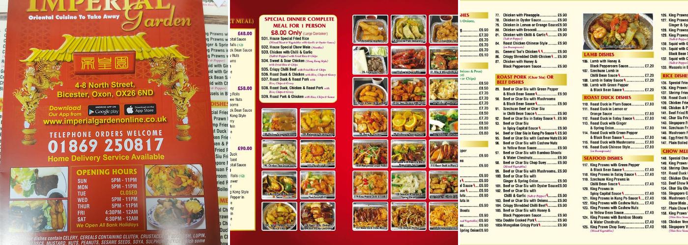 Imperial Garden Menu