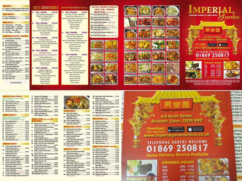 Imperial Garden Menu