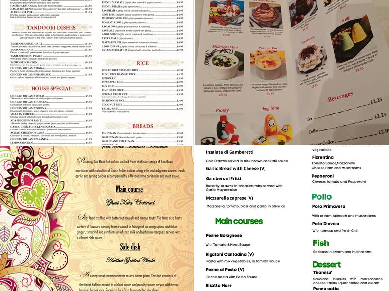 Arzoo Indian Restaurant Menu