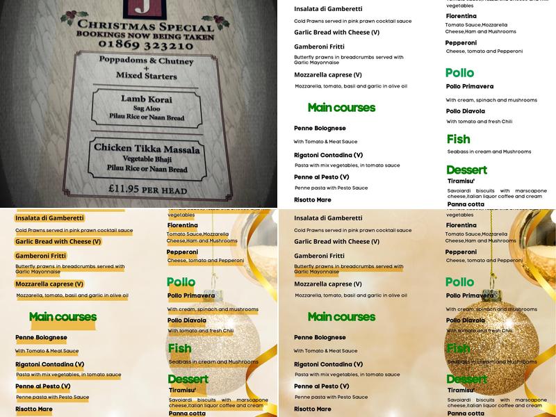 Jaflong Restaurant Menu